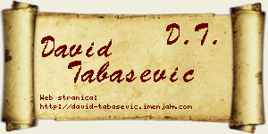 David Tabašević vizit kartica
